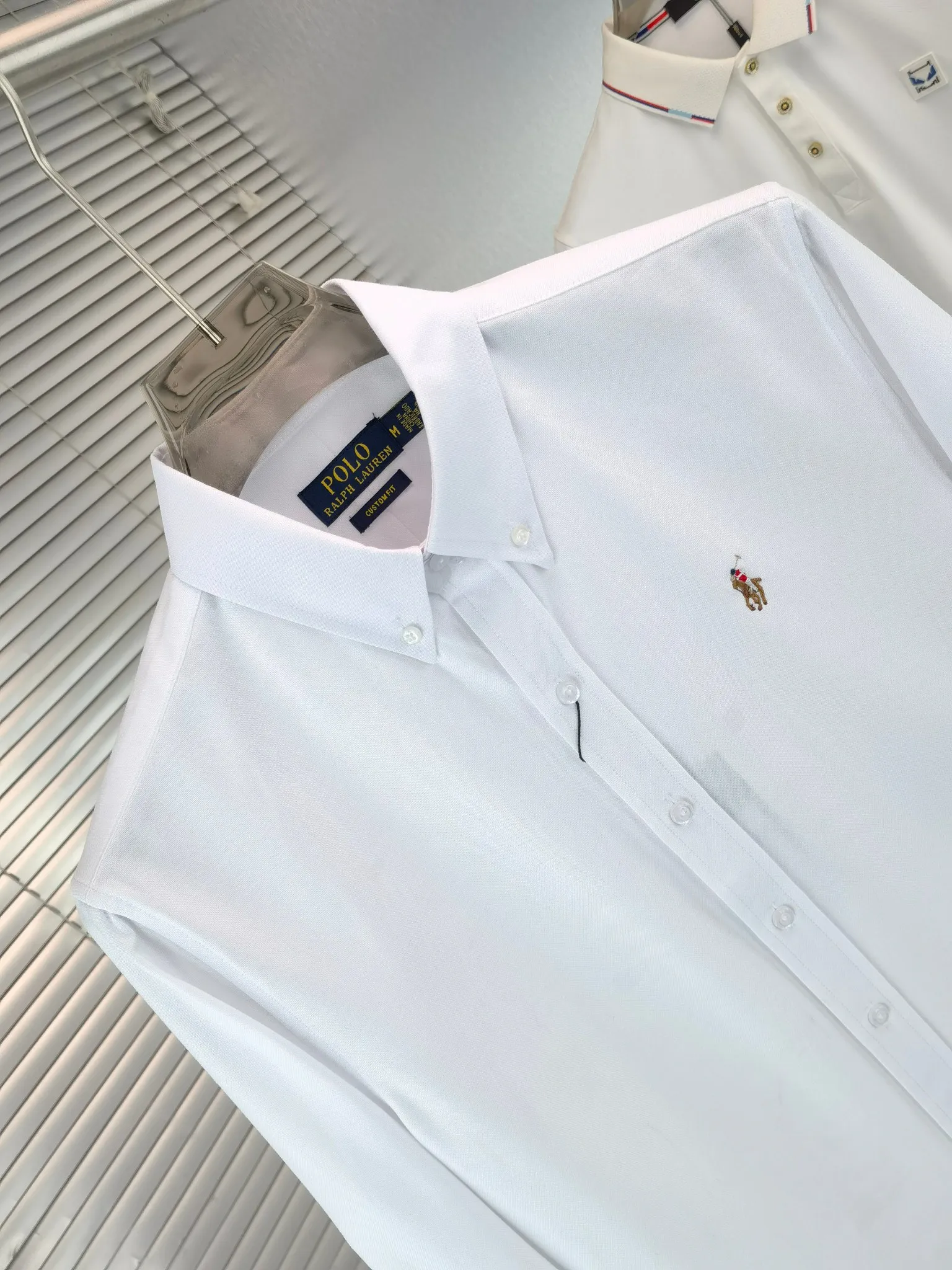 P210 🌸 (11 colors) Ralph Lauren polo long-sleeved classic popular shirt, collection picture➕detail picture❗Pure cotton Oxford fabric, the material is crisp and textured, not soft at all, and the upper body is stylish❗️❗️ Color: Picture color, Size: M---xxL